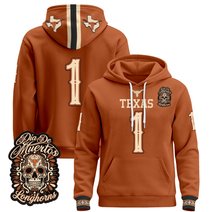 Men's Texas Longhorns Día de los Muertos Premium Pullover Hoodie - All Stitched