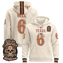 Men's Texas Longhorns Día de los Muertos Premium Pullover Hoodie - All Stitched