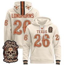 Men's Texas Longhorns Día de los Muertos Premium Pullover Hoodie - All Stitched