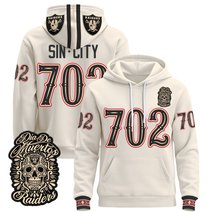 Men's Las Vegas Raiders Día de los Muertos Premium Pullover Hoodie - All Stitched