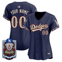 Los Angeles Dodgers Día de los Muertos Vapor Premier Limited Custom Jersey - Stitched