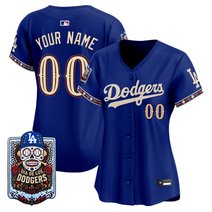 Los Angeles Dodgers Día de los Muertos Vapor Premier Limited Custom Jersey - Stitched