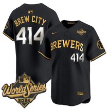 Men's Milwaukee Brewers 2026 World Series Vapor Premier Limited Jersey V2 - All Stitched