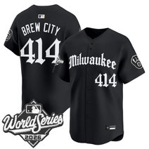 Men's Milwaukee Brewers 2026 World Series Vapor Premier Limited Jersey - Gothic Edition - All Stitched