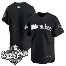 Men's Milwaukee Brewers 2026 World Series Vapor Premier Limited Jersey - Gothic Edition - All Stitched