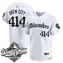 Men's Milwaukee Brewers 2026 World Series Vapor Premier Limited Jersey - Gothic Edition - All Stitched