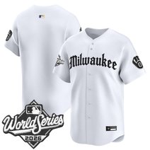 Men's Milwaukee Brewers 2026 World Series Vapor Premier Limited Jersey - Gothic Edition - All Stitched