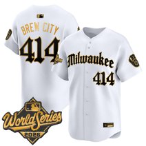 Men's Milwaukee Brewers 2026 World Series Vapor Premier Limited Jersey - Gothic Edition - All Stitched