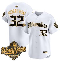 Men's Milwaukee Brewers 2026 World Series Vapor Premier Limited Jersey - Gothic Edition - All Stitched