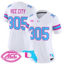 Women's Miami Hurricanes Vice City Vapor Limited Jersey - All Stitched