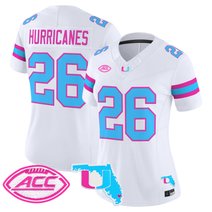 Women's Miami Hurricanes Vice City Vapor Limited Jersey - All Stitched