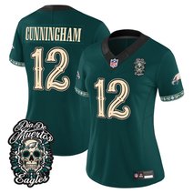 Women's Philadelphia Eagles Día de los Muertos Vapor Limited Jersey - All Stitched