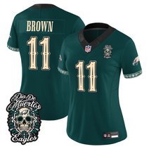 Women's Philadelphia Eagles Día de los Muertos Vapor Limited Jersey - All Stitched
