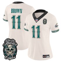 Women's Philadelphia Eagles Día de los Muertos Vapor Limited Jersey - All Stitched