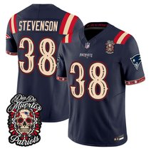 Men's New England Patriots Día de los Muertos Vapor Limited Jersey - All Stitched