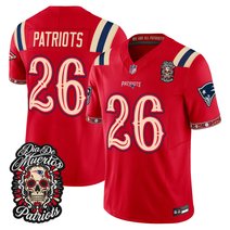 Men's New England Patriots Día de los Muertos Vapor Limited Jersey - All Stitched