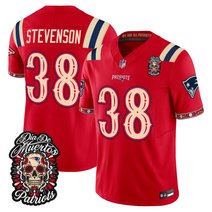 Men's New England Patriots Día de los Muertos Vapor Limited Jersey - All Stitched
