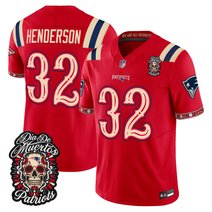 Men's New England Patriots Día de los Muertos Vapor Limited Jersey - All Stitched