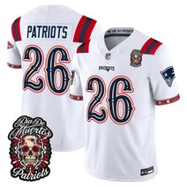 Men's New England Patriots Día de los Muertos Vapor Limited Jersey - All Stitched