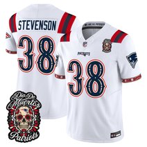 Men's New England Patriots Día de los Muertos Vapor Limited Jersey - All Stitched
