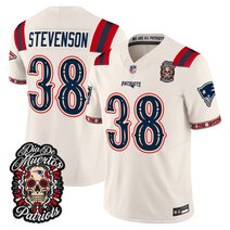 Men's New England Patriots Día de los Muertos Vapor Limited Jersey - All Stitched
