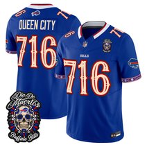 Men's Buffalo Bills Día de los Muertos Vapor Limited Jersey - All Stitched
