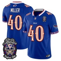 Men's Buffalo Bills Día de los Muertos Vapor Limited Jersey - All Stitched
