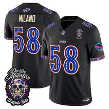 Men's Buffalo Bills Día de los Muertos Vapor Limited Jersey - All Stitched