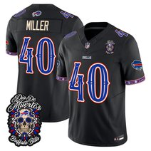 Men's Buffalo Bills Día de los Muertos Vapor Limited Jersey - All Stitched