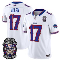 Men's Buffalo Bills Día de los Muertos Vapor Limited Jersey - All Stitched
