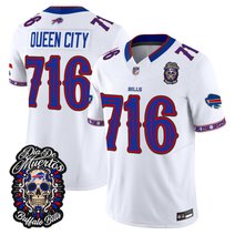 Men's Buffalo Bills Día de los Muertos Vapor Limited Jersey - All Stitched