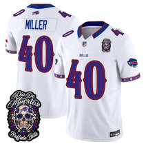 Men's Buffalo Bills Día de los Muertos Vapor Limited Jersey - All Stitched