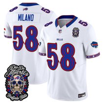 Men's Buffalo Bills Día de los Muertos Vapor Limited Jersey - All Stitched