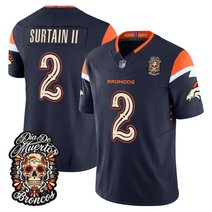 Men's Denver Broncos Día de los Muertos Vapor Limited Jersey - All Stitched