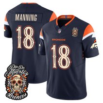 Men's Denver Broncos Día de los Muertos Vapor Limited Jersey - All Stitched