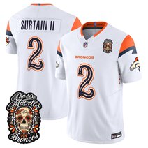 Men's Denver Broncos Día de los Muertos Vapor Limited Jersey - All Stitched