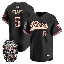 Men's San Francisco 49ers Día de los Muertos Vapor Limited Baseball Jersey - All Stitched