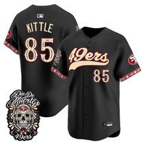 Men's San Francisco 49ers Día de los Muertos Vapor Limited Baseball Jersey - All Stitched