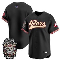 Men's San Francisco 49ers Día de los Muertos Vapor Limited Baseball Jersey - All Stitched