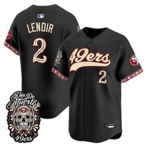 Men's San Francisco 49ers Día de los Muertos Vapor Limited Baseball Jersey - All Stitched