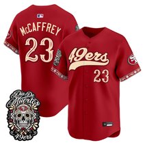 Men's San Francisco 49ers Día de los Muertos Vapor Limited Baseball Jersey - All Stitched
