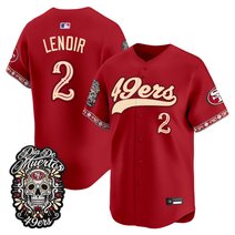 Men's San Francisco 49ers Día de los Muertos Vapor Limited Baseball Jersey - All Stitched