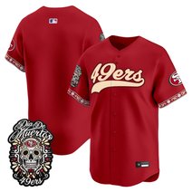 Men's San Francisco 49ers Día de los Muertos Vapor Limited Baseball Jersey - All Stitched