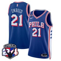 Men's Philadelphia 76ers Swingman Jersey - 24th Season Patch - All Stitched
