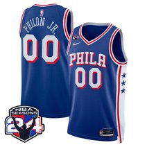 Men's Philadelphia 76ers Swingman Jersey - 24th Season Patch - All Stitched