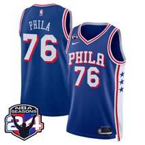 Men's Philadelphia 76ers Swingman Jersey - 24th Season Patch - All Stitched
