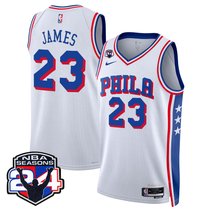 Men's Philadelphia 76ers Swingman Jersey - 24th Season Patch - All Stitched