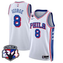Men's Philadelphia 76ers Swingman Jersey - 24th Season Patch - All Stitched