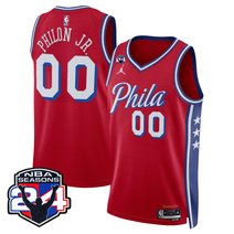 Men's Philadelphia 76ers Swingman Jersey - 24th Season Patch - All Stitched