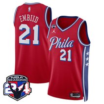 Men's Philadelphia 76ers Swingman Jersey - 24th Season Patch - All Stitched